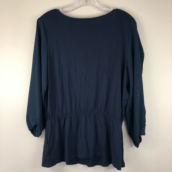 DELETTA by ANTHROPOLOGIE 🧳Sz M open sleeve blouse - Picture 4 of 5